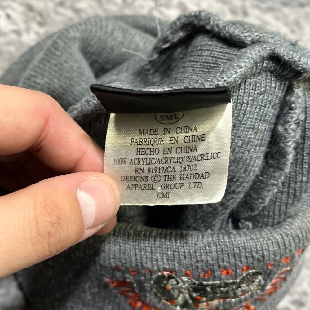 Vintage Harley Davidson Beanie Cap Gray Embroidered Logo Biker Motorcycle‎ - Picture 5 of 8